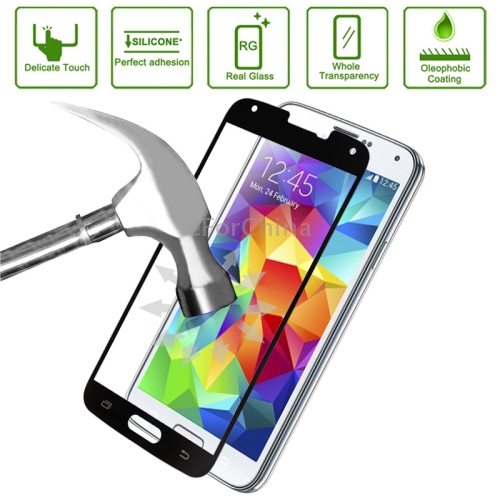Anti Bubble Explosion proof Tempered Glass Spare Parts Protector Film for Samsung Galaxy S5 G900 Black