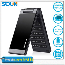 Lenovo MA388 MTK6250 1900mAh Long Time Battery Flip Mobile Phone Bluetooth Radio Lowest Price Good Quality Best For Old Men