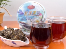 Lotus flower Puer flavor Tea cake 100g cooked tea shu cha Health care for lose weight