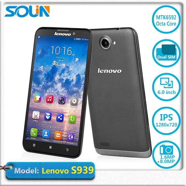 Original Lenovo S939 Smart phone MTK6592 Octa Core 6 inch 3G 1GB RAM 8GB Android 4