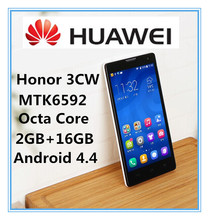 Huawei Honor 3C 2GB RAM 5.0” IPS mtk6592 octa core huawei 16GB ROM 13mp Camera Android 4.4 Dual SIM 3G mobile phone