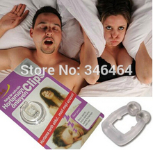 Wholesale 30/ lot Silicone Stop Snoring nose Clip Snore Stopper Nose Clip Magnet Snoring English Box Packaging Free Shipping