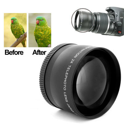 Camera Lens for Canon 350D 400D 450D 500D 1000D 550D 600D 1100D 2X 58mm Professional Telephoto