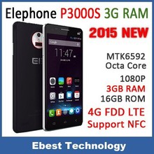 Original Elephone P3000S 4G FDD LTE Smart Mobile Phone MT6592+MTK6290 1.7GHZ Quad Core 5.0 inch IPS  2GB/16GB 13MP NFC Touch ID