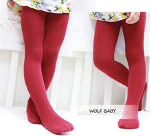 Retail 3 11years tights stockings candy V striped thickened children Kids infant Baby Combed Cotton spring