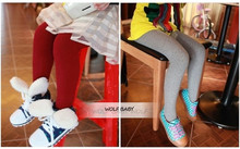 Retail 3 11years tights stockings candy V striped thickened children Kids infant Baby Combed Cotton spring