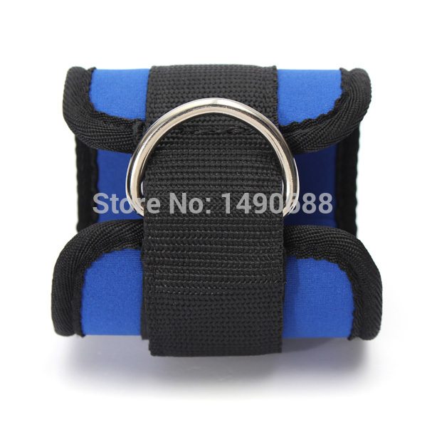 Black Blue Cotton Pad Ankle Anchor straps D ring Multi Gym Cable Pad Durable used in