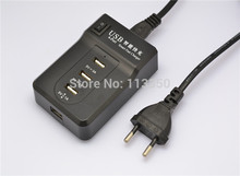 Portable four USB intelligent digital quick charger aple samsung huawei mobile phone charging stations