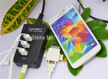 Portable four USB intelligent digital quick charger aple samsung huawei mobile phone charging stations