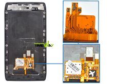 for motorola moto XT910 xt912 lcd diplay touch screen digitizer assembly replacement parts frame 100 test