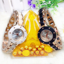 Fashion Jewelry Quartz Women diamond ceramic Strap watches Wristwatch Vee