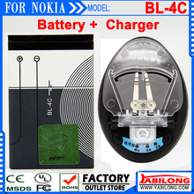 Wholesale 2pcs/ Lot BL-4C Mobile Phone Battery + Mobile Phone Charger for Nokia Free Shipping