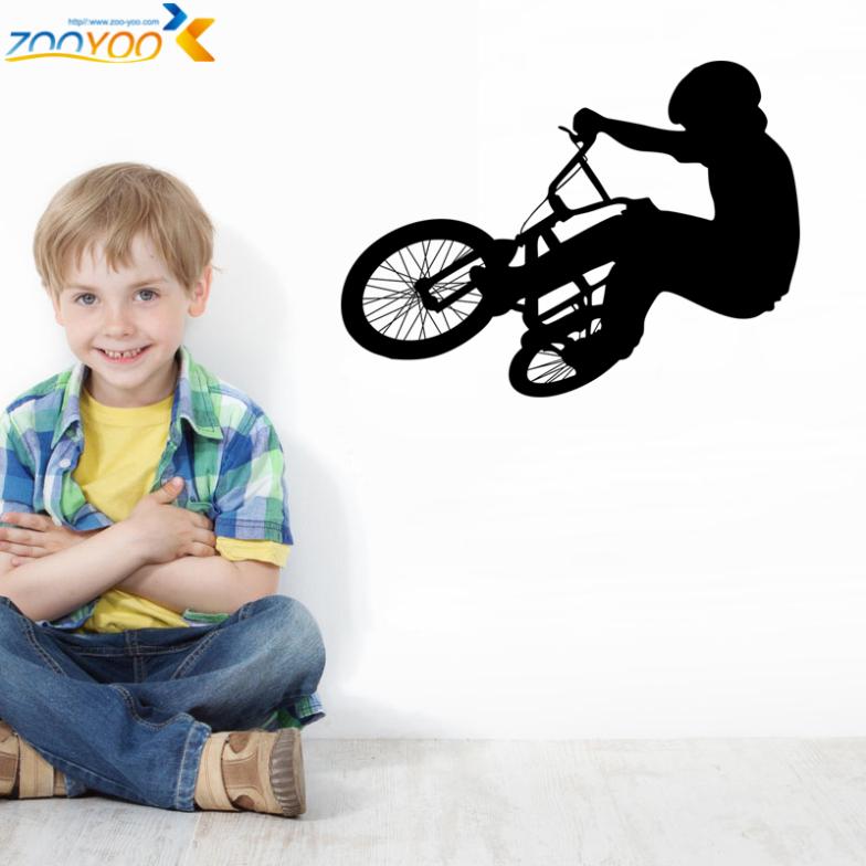 motor bike man sport wall stickers home decorations zooyoo8292 diy removable vinly wall decals bedroom kids