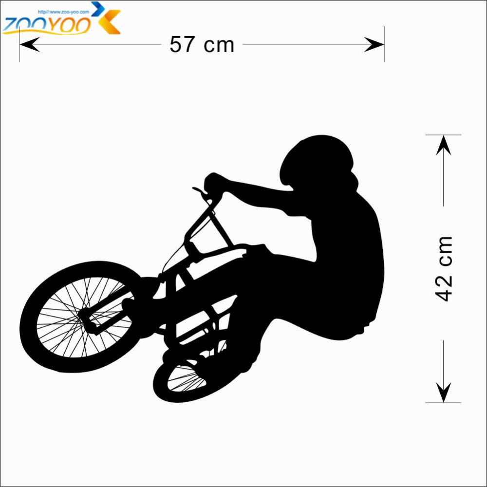motor bike man sport wall stickers home decorations zooyoo8292 diy removable vinly wall decals bedroom kids