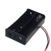1pcs Black Plastic 2 Way 2 Slots 18650 Battery Storage Case Box Holder for 2 x