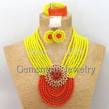Amazing New African Wedding Beads Crystal Jewelry Set Nigerian Fashion Bridal Jewelry Set Free Shipping GS708