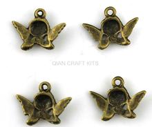 set of 25pcs cupid angel wing antique bronze lead and nickle free zinc alloy pendant charm