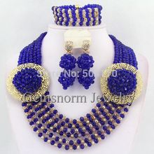 African Coustume Jewelry Set Fashion Crystal Beads Necklace Jewelry Set New Arrival Free Shipping GS720
