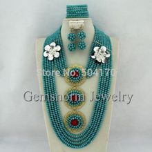 Exclusive Crystal Bridal Jewelry Sets African Wedding Jewelry Sets Nigerian Beaded Jewelry Set Hot Free Shipping