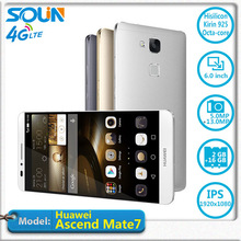 Original Huawei Ascend Mate7 FDD 4G LTE Octa Core Metal Fuselage 6 1920x1080P 3G RAM Fingerprint