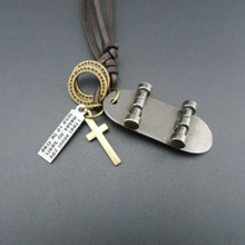 Classic Luxury Brand Vintage Jewelry Trendy Kawaii Cute Scooter Boy Steampunk Leather Necklaces Best Marriage Anniversary