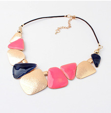 Jewelry Wholesale 3 Colors 2014 New Good Quality Fashion Geometry  Choker Necklaces For Women Statement Collar Necklace
