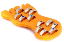 Hot Seller 12pcs Jewelry Mixed Lots New Crystal Adjustable Foot Toe Rings 1 Foot Pad