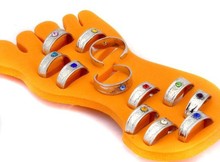 Hot Seller 12pcs Jewelry Mixed Lots New Crystal Adjustable Foot Toe Rings 1 Foot Pad