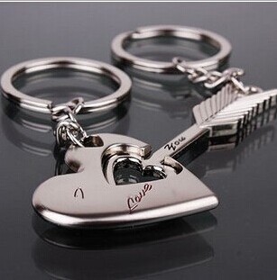  New Fashion Cupid Arrow Couple Key Chain Lovers Pendant Key Ring Key Chain For Lovers