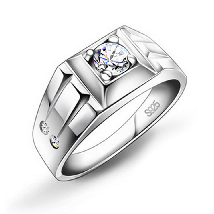 ... rings-for-men-wedding-CZ-Diamond-100-genuine-wedding-engagement-T0686
