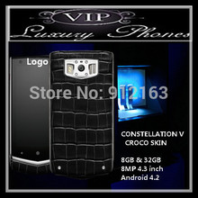 Good Quality Unlocked New Latest Updated Luxury Phones CONSTELLATION V Crocodile Skin 8GB & 32GB Smartphone Limited Edition