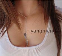 Cupid Ancient Silver Jewelry Cute Angel Wings Necklace Pendant Necklace Alloy Necklace Collarbone Chain Necklace Fashion Girl