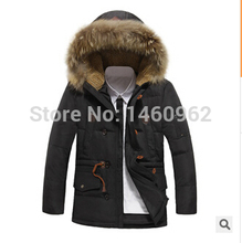 Hot New Men’s Winter Jacket and Medium Length,Thicker Winter Clothes Men’s Wool Coat and Fur Collar Balaclavas,free shipping