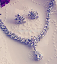 Quality fashion zircon bride rhinestone the bride necklace marriage accessories evening dress wedding set accessories
