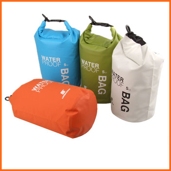 5L портативный сверхлегкий на открытом воздухе отдых на природе путешествия рафтинг водонепроницаемый сухой мешок плавание путешествия комплекты оранжевый / белый / зеленый / синий