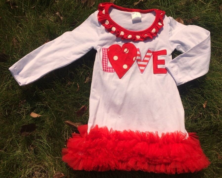 baby-girls-valentines-day-dress-heart-dress-with-matching-hair-bows ...