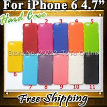 New Arrival Plain Simple Pure Color PC Hard Back Cover for Apple iPhone 6 Case Anti