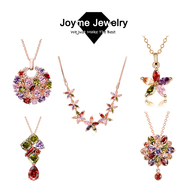 Joyme new hot fashion Jewelry Necklaces for Women 2015 Gold Plated Crystal Pendants Necklaces Accessories Necklace
