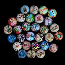 New Arrival Beautiful Assorted Mix Designs Round Cabochon Bead 20mm Glass Beads DIY Jewelry Components Free