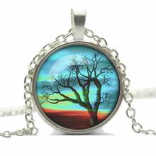 Fashion Pendant tree Necklace Pendant Jewelry vintage necklace sterling silver color necklace jewelry women accessories