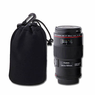 free shipping 4 pcs Size XL L M S Neoprene Soft Camera Lens Pouch bag Case