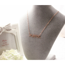 2014 Lureme Fashion Alloy Gold Plated Chinese Letters Pendant Necklace For Loving Couple Jewlery Memorial Gifts