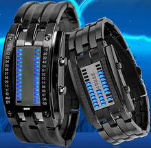 Low Price Smart Women Men stainless steel watch blue led watch sport waterproof electronic type