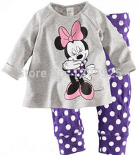 Gift Min Mic key Top Leggings Baby Kids Girls Nightwear Pj s Sleepwear 1 8Y