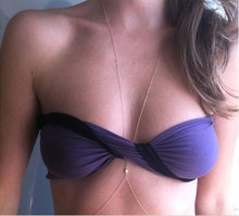 Ladies Bikini Crossover Harness Waist Belly Body Chain Necklace Fashion Jewelry