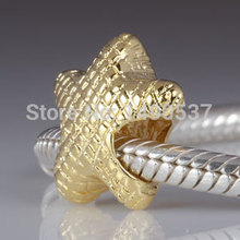 Starfish 18K Gold Color 100 925 Sterling Silver Charm Bead Gift Fits Pandora DIY European Bracelets