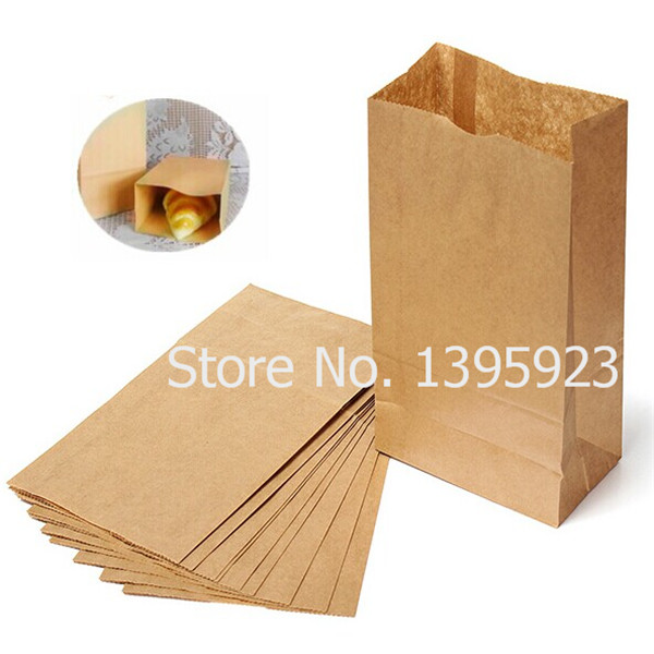 10pcs/lot Gift Jewelry paper Food Recyclable Set  of Bags kraft Brown discount bags  Paper Kraft