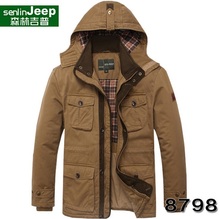 New 2014 Winter Men’S Down Jacket Brand Natural Hoodies Collar Plus Thick Jacket Men Wholesale Down Coat Jackets L-4XL