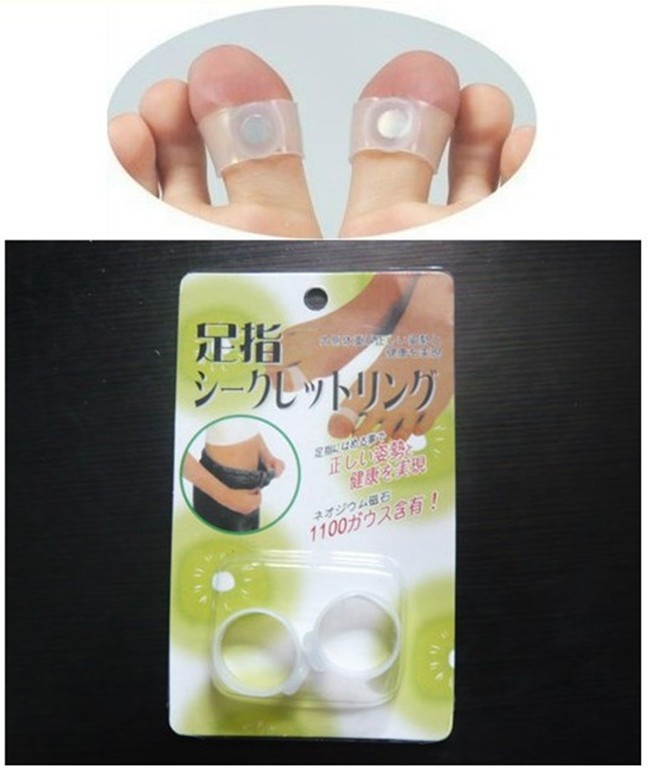 Free shipping magnetic slimming toe ring lose weight acupoint massage as body beauty slimming products for