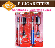 50pcs/lot Christmas Gifts CE4 atomizer Ego starter kit E-Cigarette e cigs kit Merry Christmas gift EGO-T blister  Clearomizer